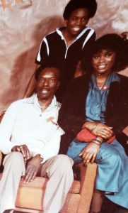 Frank Shines at 12 yrs with Dad and Sister