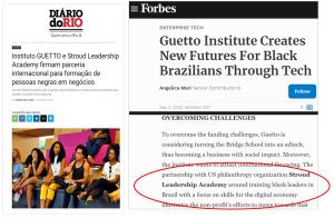Frank Shines Forbes Magazine Diario do Rio Stroud Family Colorado Stroud Leadership Academy Guetto IBOC Sep 2022